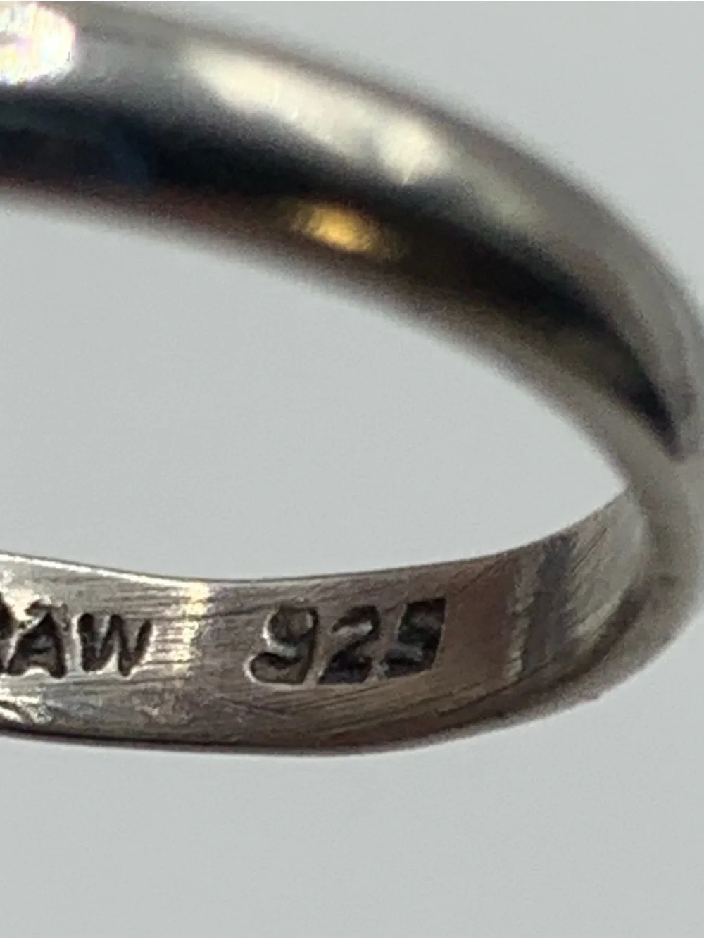 RAW Signed Boho 925 Sterling Silver Vertical Three Stone Ring Sz 6